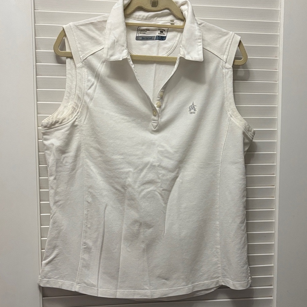 Aronimink Country Club Women’s  White Sleeveless Polo Tank Top